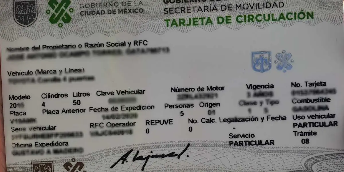 CDMX Así puedes reponer tu tarjeta de circulación