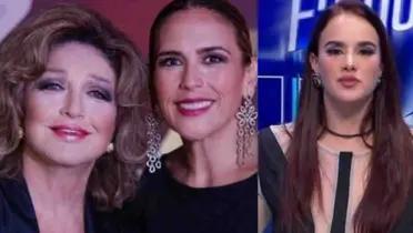 Angélica Vale y Gala montes posan para los reporteros gráficos (Fuente: La Voz de Durango) 