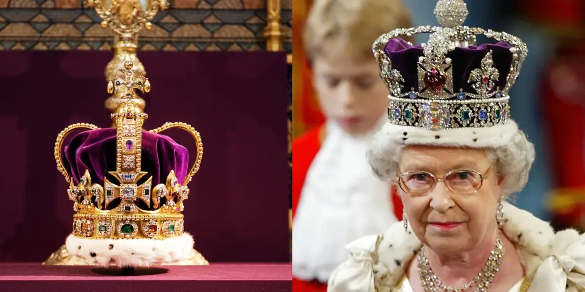 Este es el conjunto de lujosas joyas que se encuentran instauradas en la corona que la reina lució por más de 70 años.