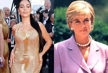 Georgina Rodríguez  utilizó el vestido de la venganza plagiando a Lady Di