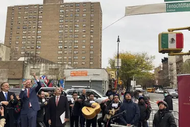 Ebrard Casaubón, titular de la Secretaría de Relaciones Exteriores del Gobierno de México fue parte del homenaje que rindieron las autoridades de Nueva York a la cultura de nuestro país a través de una calle.